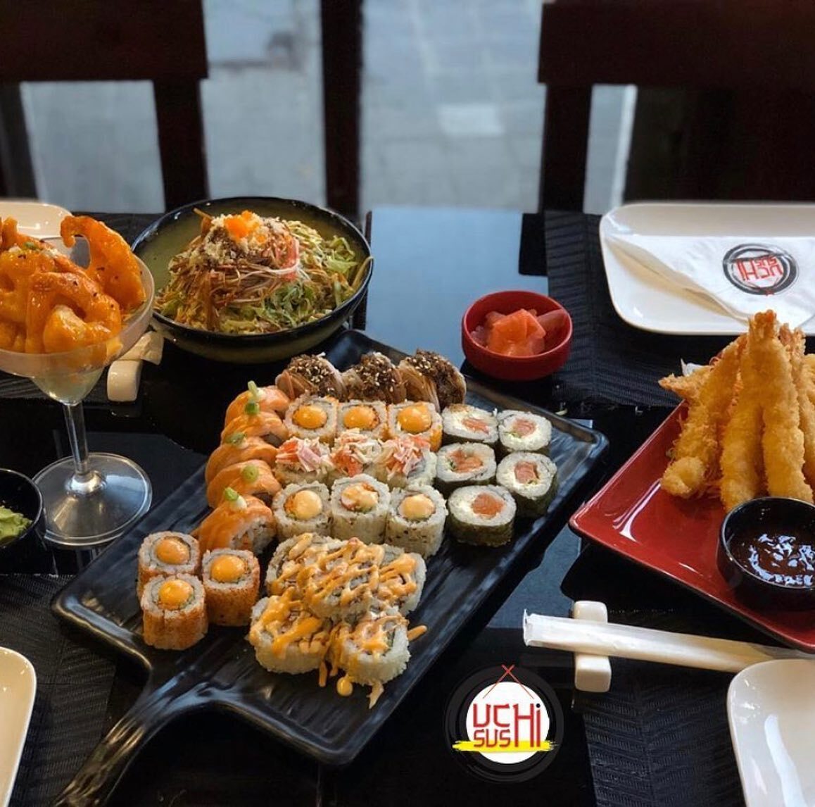 Sushi platter spread at Uchi Sushi Jo
